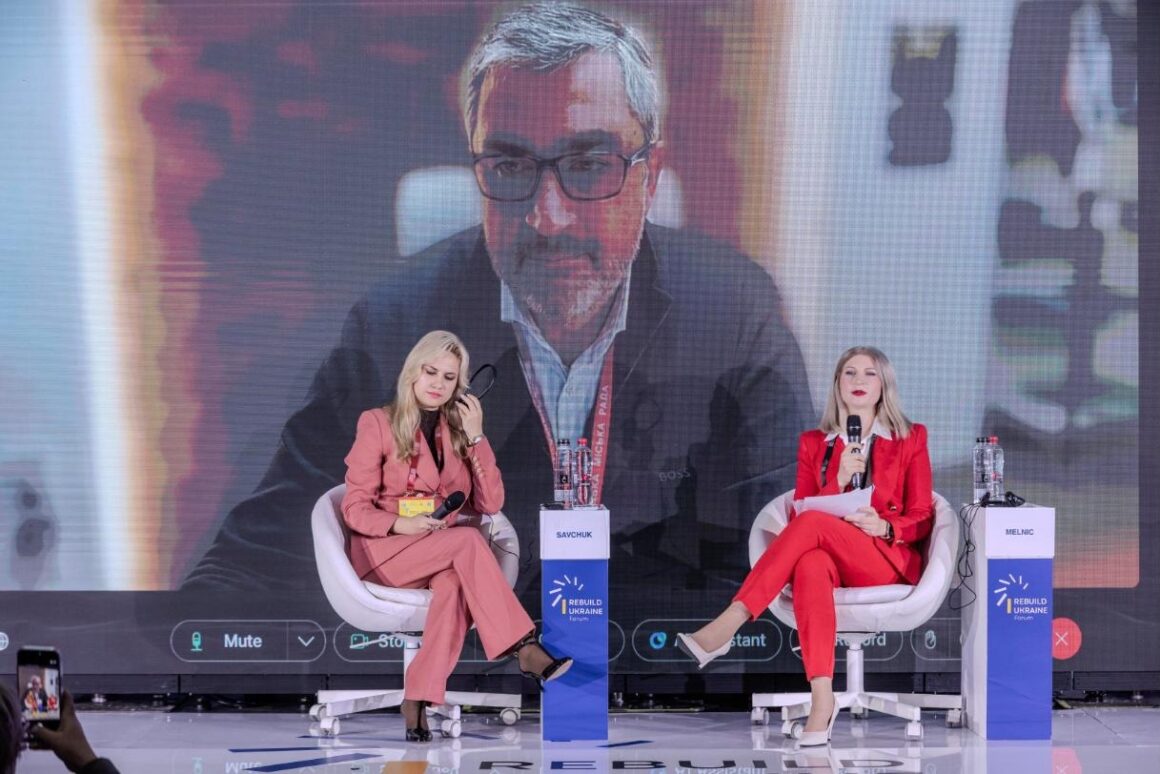 Vladyslav Skalskyy joining Panel VIIb remotely, Rebuild Ukraine Forum 2026